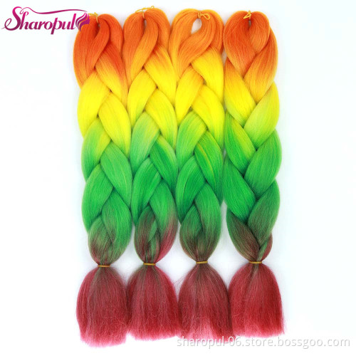 wholesale yaki straight synthetic jumbo braiding hair weft in hair extensions